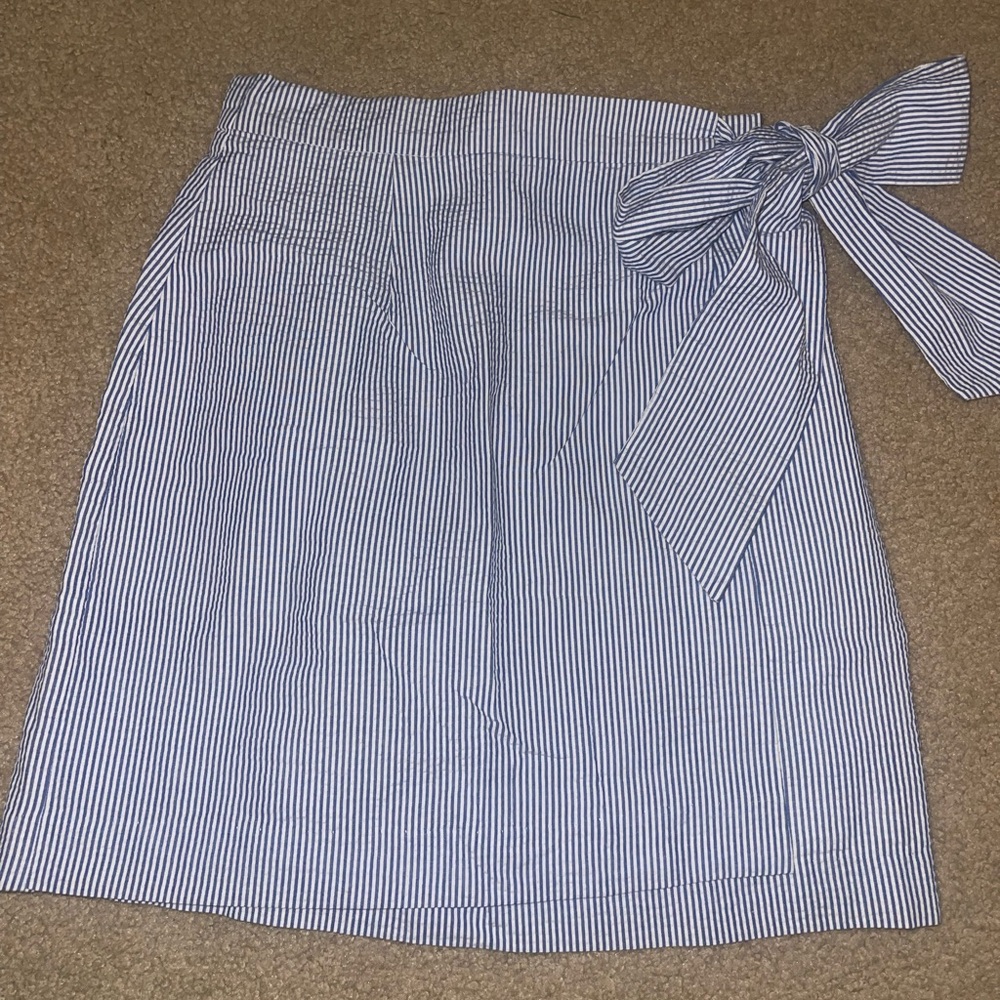Lauren James Seersucker Skirt Small